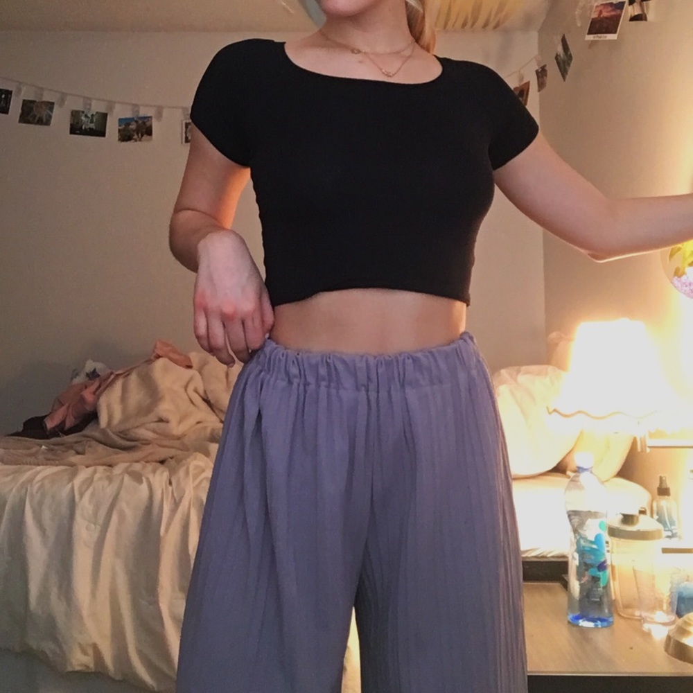 purple palazzo pants